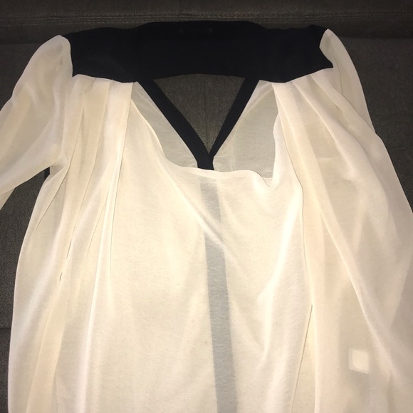 Bar III sheer button down - Picture 4 of 5